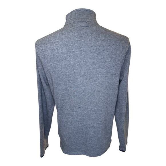 NWOT J. Crew Medium Heather Gravel Navy Performance half-zip pullover‎ COOLMAX - Picture 4 of 8